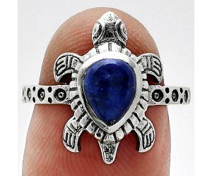 Tortoise - Lapis Lazuli Ring size-7 SDR243259 R-1076, 6x8 mm