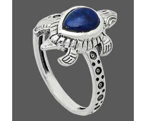 Tortoise - Lapis Lazuli Ring size-7 SDR243259 R-1076, 6x8 mm