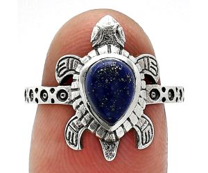 Tortoise - Lapis Lazuli Ring size-7.5 SDR243266 R-1076, 6x8 mm