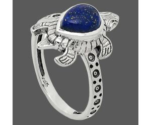 Tortoise - Lapis Lazuli Ring size-7.5 SDR243266 R-1076, 6x8 mm