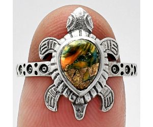 Tortoise - Spiny Oyster Turquoise Ring size-7 SDR243288 R-1076, 6x8 mm