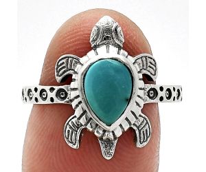 Tortoise - Natural Rare Turquoise Nevada Aztec Mt Ring size-8 SDR243291 R-1076, 6x8 mm