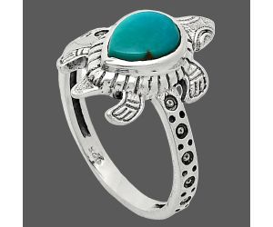 Tortoise - Natural Rare Turquoise Nevada Aztec Mt Ring size-8 SDR243291 R-1076, 6x8 mm