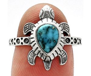 Tortoise - Natural Turquoise Morenci Mine Ring size-8 SDR243295 R-1076, 6x8 mm