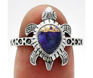 Tortoise - Copper Purple Turquoise Ring size-8.5 SDR243296 R-1076, 6x8 mm