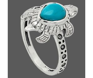 Tortoise - Natural Rare Turquoise Nevada Aztec Mt Ring size-7 SDR243298 R-1076, 6x8 mm