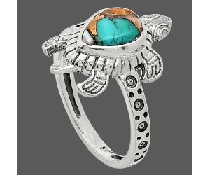 Tortoise - Spiny Oyster Turquoise Ring size-6 SDR243309 R-1076, 6x8 mm