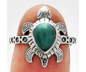 Tortoise - Natural Rare Turquoise Nevada Aztec Mt Ring size-7.5 SDR243319 R-1076, 6x8 mm