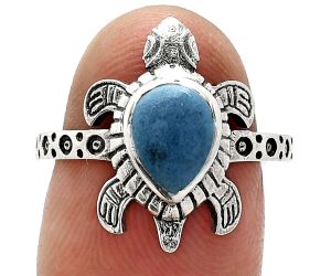 Tortoise - Blue Aventurine Ring size-7.5 SDR243323 R-1076, 6x8 mm