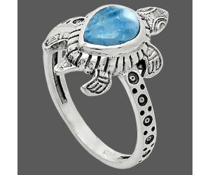 Tortoise - Blue Scheelite Ring size-8 SDR243324 R-1076, 6x8 mm