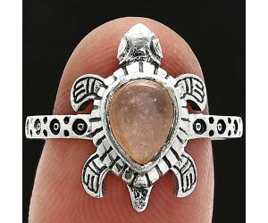 Tortoise - Sunstone Ring size-8.5 SDR243325 R-1076, 6x8 mm