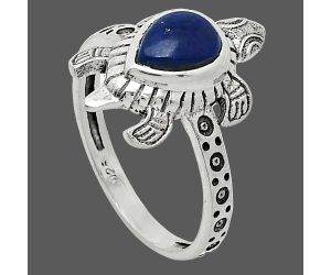 Tortoise - Lapis Lazuli Ring size-7.5 SDR243332 R-1076, 6x8 mm