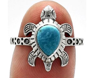 Tortoise - Natural Rare Turquoise Nevada Aztec Mt Ring size-7.5 SDR243333 R-1076, 6x8 mm