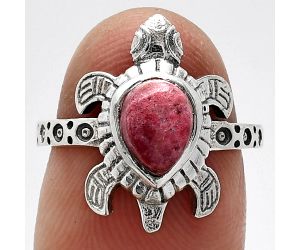 Tortoise - Pink Thulite Ring size-6 SDR243349 R-1076, 6x8 mm