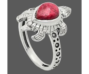 Tortoise - Pink Thulite Ring size-6 SDR243349 R-1076, 6x8 mm