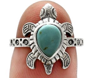 Tortoise - Natural Rare Turquoise Nevada Aztec Mt Ring size-6 SDR243365 R-1076, 6x8 mm