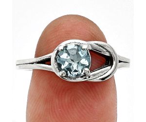 Sky Blue Topaz Ring size-8.5 SDR243378 R-1215, 6x6 mm