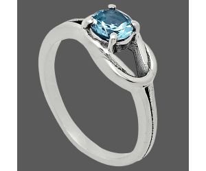 Sky Blue Topaz Ring size-8.5 SDR243378 R-1215, 6x6 mm