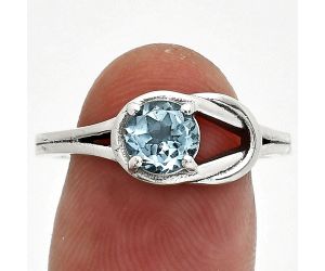 Sky Blue Topaz Ring size-8 SDR243379 R-1215, 6x6 mm