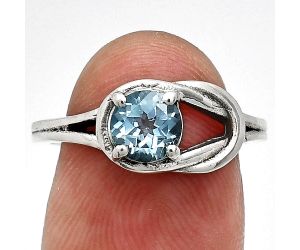 London Blue Topaz Ring size-7 SDR243381 R-1215, 6x6 mm