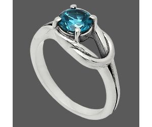 London Blue Topaz Ring size-6 SDR243383 R-1215, 6x6 mm