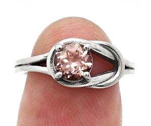 Peach Morganite Ring size-6 SDR243388 R-1215, 6x6 mm