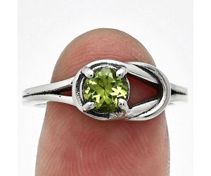 Peridot Ring size-8 SDR243389 R-1215, 6x6 mm