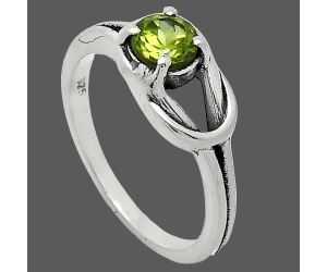 Peridot Ring size-8 SDR243389 R-1215, 6x6 mm