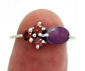 Amethyst and Garnet Ring size-7 SDR243419 R-1250, 7x5 mm