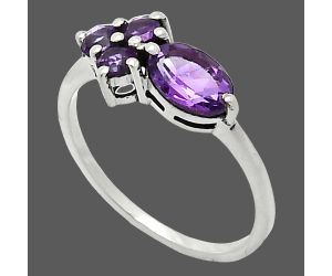 Amethyst Ring size-7 SDR243420 R-1250, 7x5 mm