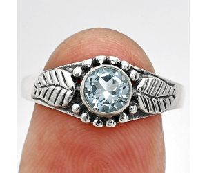 Sky Blue Topaz Ring size-7 SDR243509 R-1404, 5x5 mm