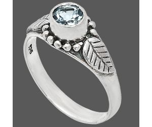 Sky Blue Topaz Ring size-7 SDR243509 R-1404, 5x5 mm