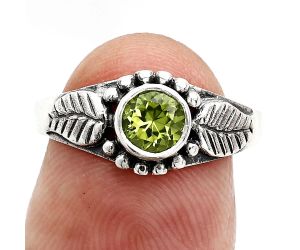 Peridot Ring size-8 SDR243532 R-1404, 5x5 mm