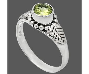 Peridot Ring size-8 SDR243532 R-1404, 5x5 mm