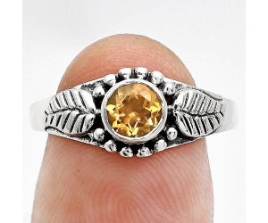 CItrine Ring size-8 SDR243539 R-1404, 5x5 mm