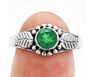 Green Onyx Ring size-8 SDR243545 R-1404, 5x5 mm