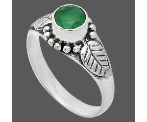 Green Onyx Ring size-8 SDR243545 R-1404, 5x5 mm