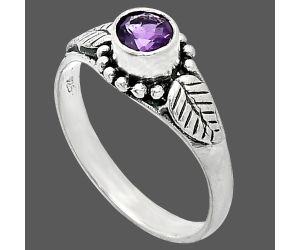 Amethyst Ring size-7.5 SDR243561 R-1404, 5x5 mm