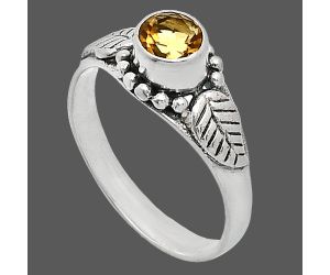 Citrine Ring size-8 SDR243563 R-1404, 5x5 mm