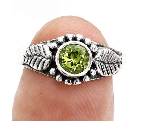 Peridot Ring size-8 SDR243566 R-1404, 5x5 mm