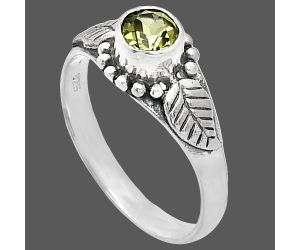 Peridot Ring size-8 SDR243566 R-1404, 5x5 mm