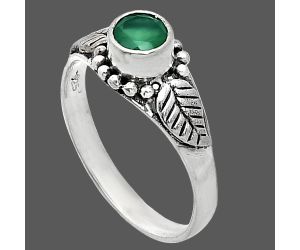 Green Onyx Ring size-8 SDR243570 R-1404, 5x5 mm