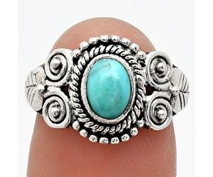 Sleeping Beauty Turquoise Ring size-7.5 SDR243576 R-1280, 7x5 mm