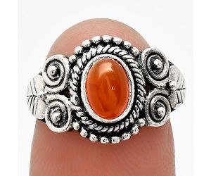 Carnelian Ring size-7 SDR243577 R-1280, 7x5 mm