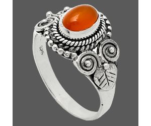 Carnelian Ring size-7 SDR243577 R-1280, 7x5 mm