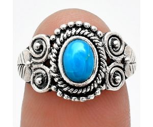 Sleeping Beauty Turquoise Ring size-7 SDR243585 R-1280, 7x5 mm