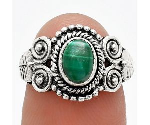 Malachite Eye Ring size-7 SDR243588 R-1280, 7x5 mm