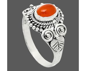 Carnelian Ring size-8 SDR243591 R-1280, 7x5 mm