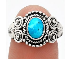 Natural Rare Turquoise Nevada Aztec Mt Ring size-7 SDR243593 R-1280, 7x5 mm