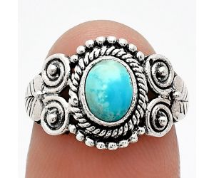 Natural Rare Turquoise Nevada Aztec Mt Ring size-6 SDR243596 R-1280, 7x5 mm